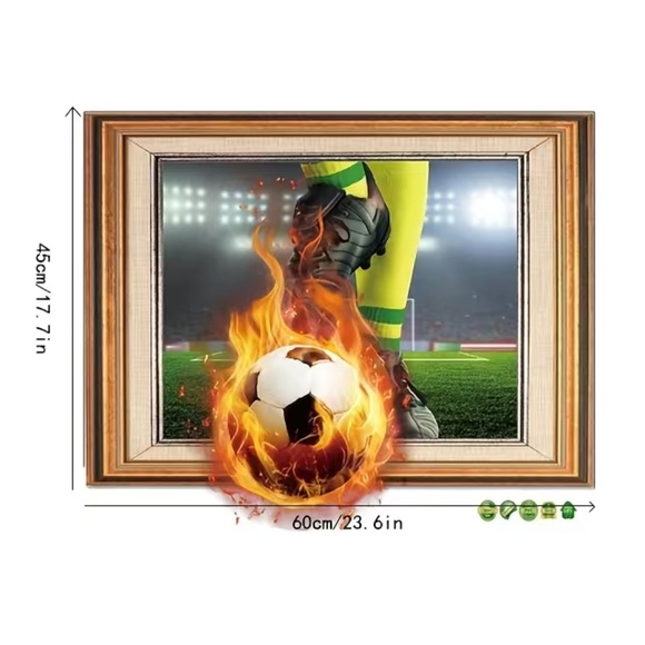 4 /๐ฒ20 ๐ค 3D soccer wall sticker - Picture 2 of 3